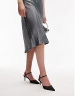 sling back strappy heel in black