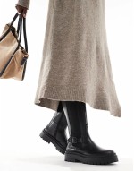 Alicia tall chelsea boot in black