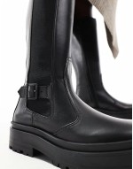 Alicia tall chelsea boot in black