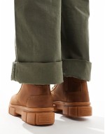 Explorer STRT lace up leather boots in velvet tan and gum