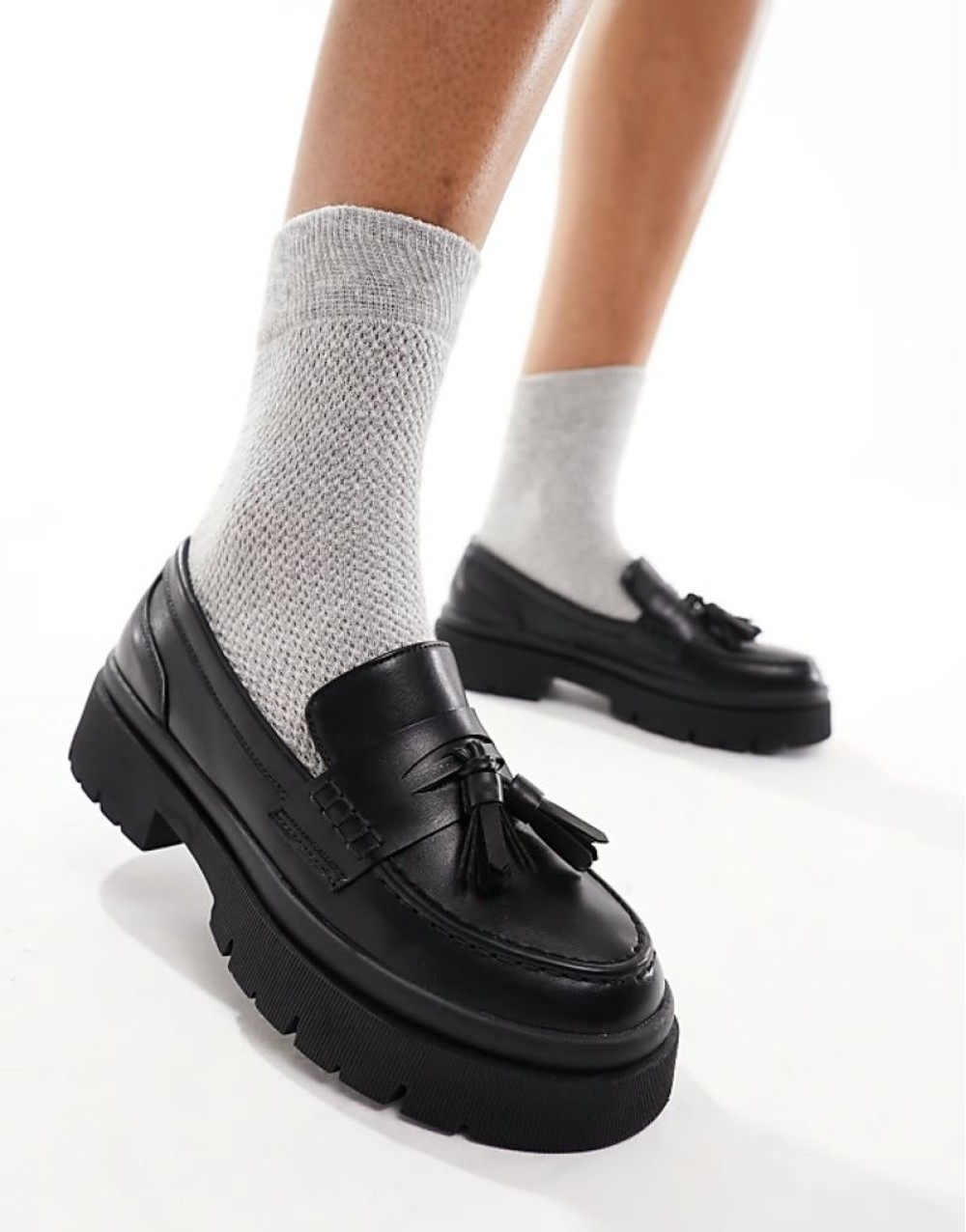 Leyton chunky loafer in black