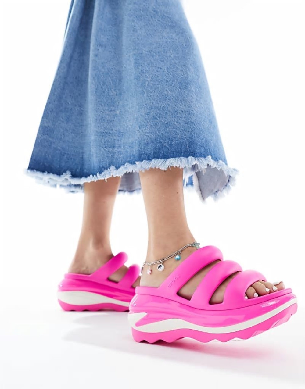 Mega crush 3 strap sandals in pink crush